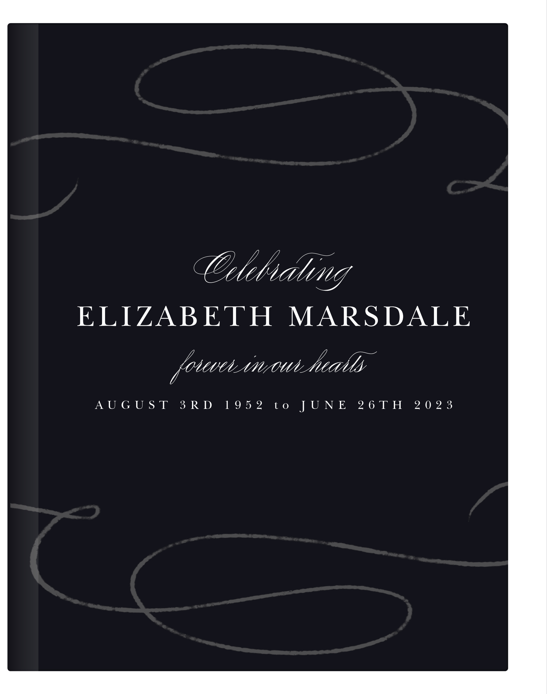 Simple Statement Memorial Guest Book