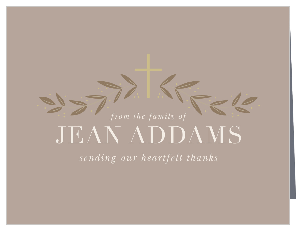 Laurel Cross Memorial Thank You Cards