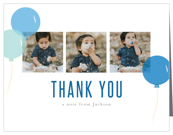 Let family and friends know how much you appreciated their support and presence at your little one's party.