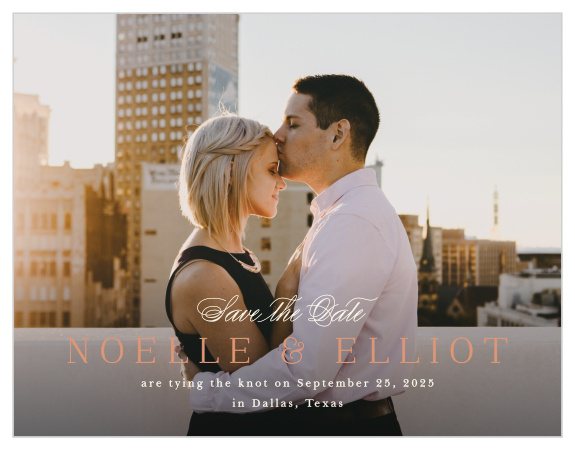 The minimalist look of our Modern Lines Save the Date Cards are sure to have family and friends marking their calendars for your wedding.