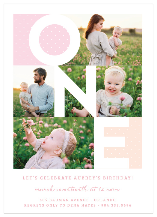 Your little one's special day is coming up, celebrate it with family and friends when you send out our Sweet Field First Birthday Invitations.