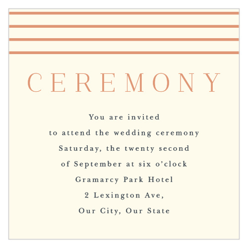 Modern Lines Ceremony Cards