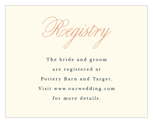 Modern Lines Registry Cards