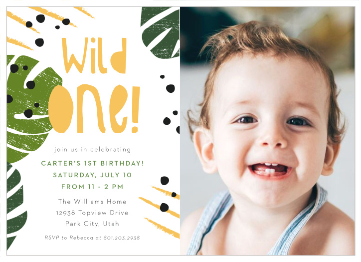 Our Wild One First Birthday Invitations are perfect for bringing family and friends together to celebrate your free-spirited little one! 