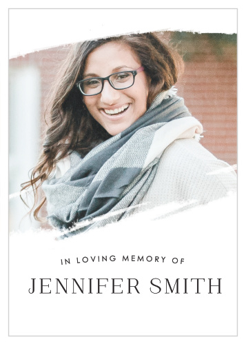 Modern Brush Memorial Prayer Cards