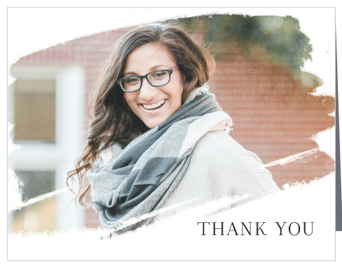 Modern Brush Memorial Thank You Cards