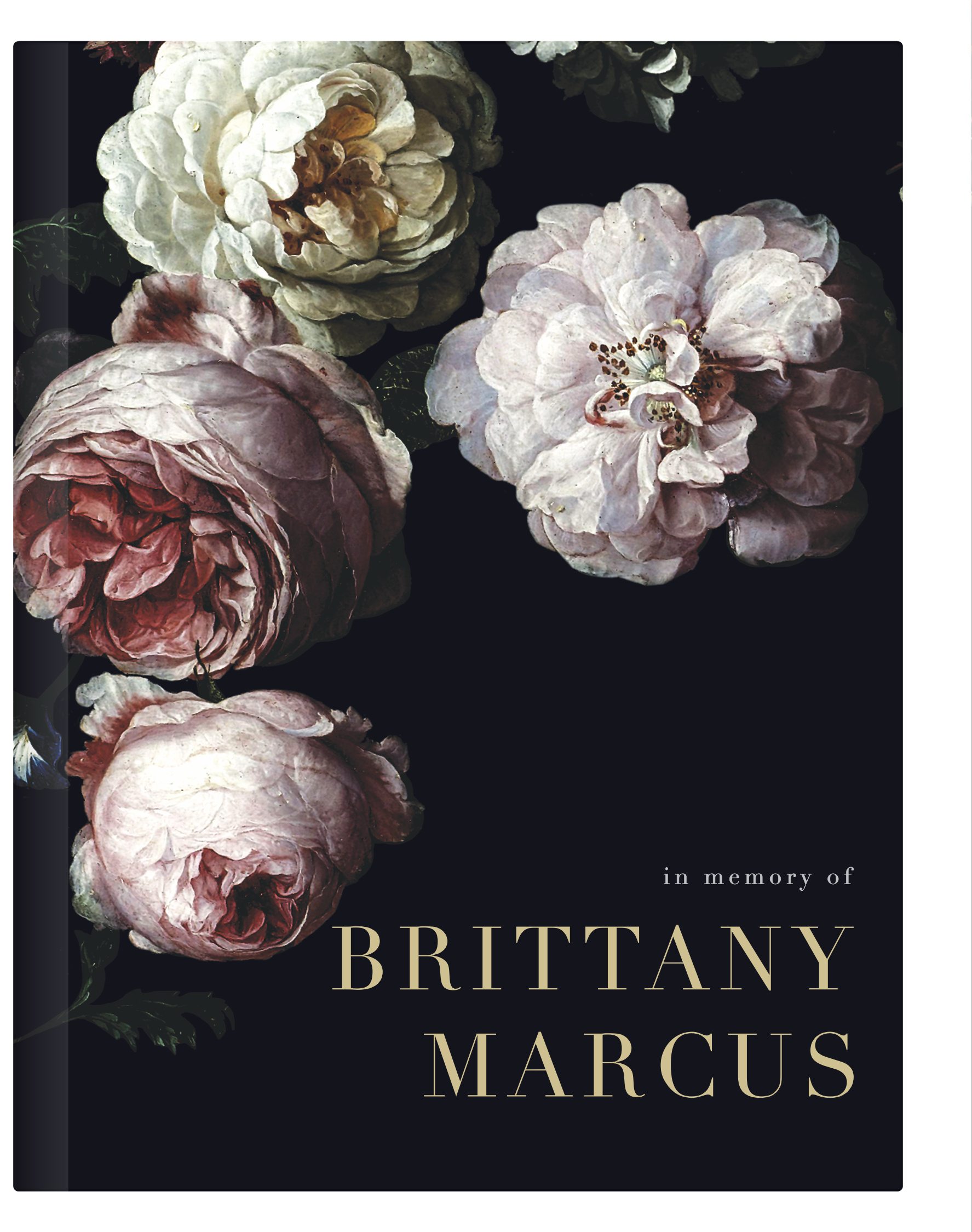 Brushstroke Blooms Memorial Guest Book