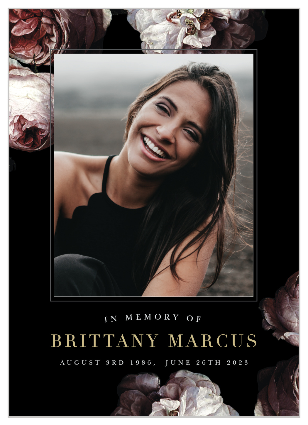 Brushstroke Blooms Memorial Announcements