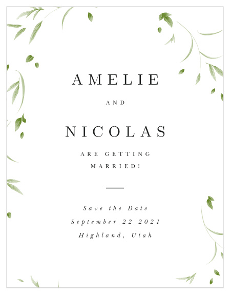 Announce that you're officially planning your special day in style! With our Falling Foliage Save-the-Date Wedding Magnets!