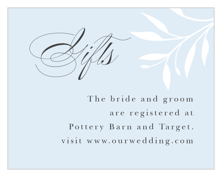 Delicate Greenery Registry Cards