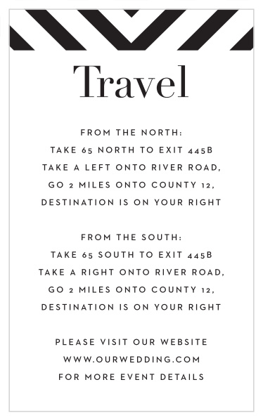 Boldly Striped Direction Cards