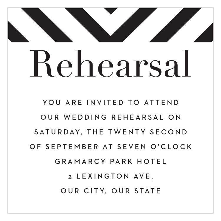 Boldly Striped Rehearsal Cards