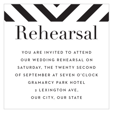 Boldly Striped Rehearsal Cards