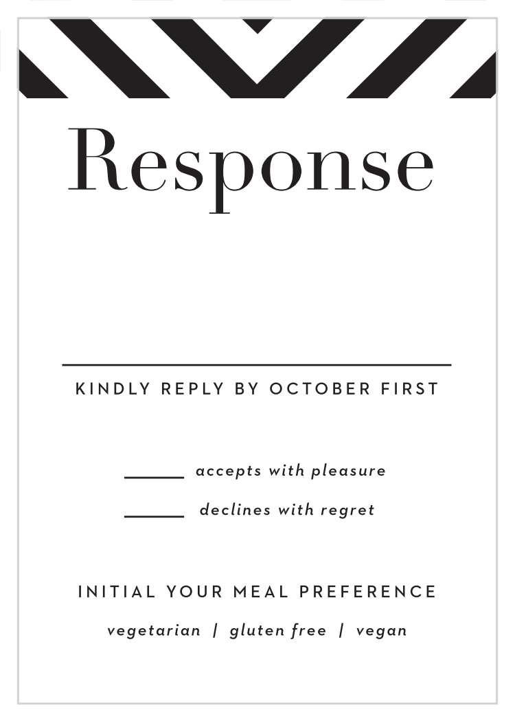 Boldly Striped Response Cards