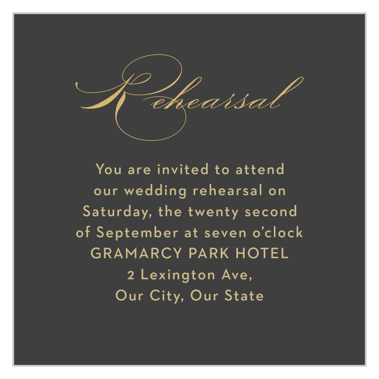 Monogram Sprig Rehearsal Cards