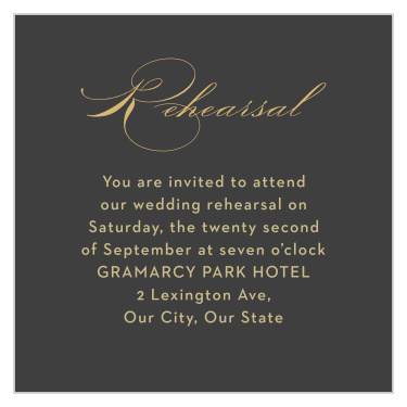 Monogram Sprig Rehearsal Cards