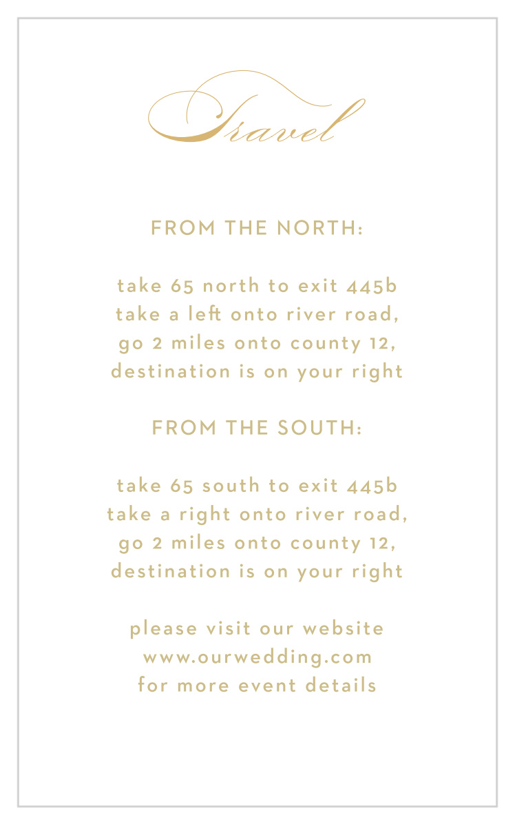 Monogram Sprig Direction Cards