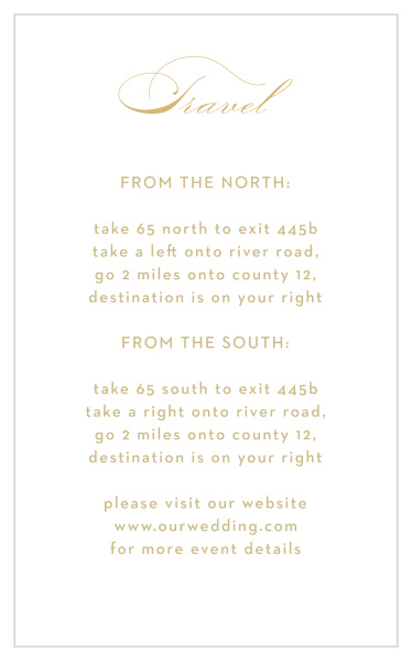 Monogram Sprig Direction Cards
