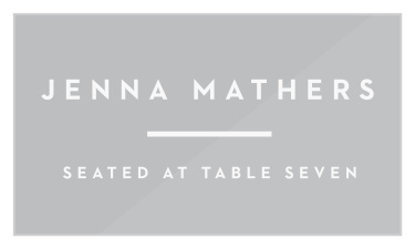 Family and friends will have no problem finding their seats at your wedding reception with our Perfectly Stacked Clear Place Cards.
