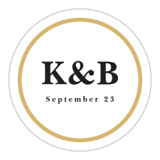 Gift loved ones with a memento of your special day with our Modern Overlap Wedding Stickers.