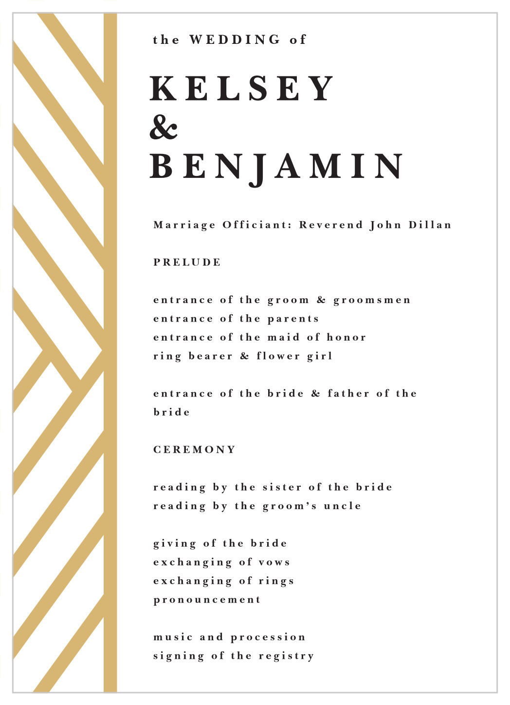 Modern Overlap Wedding Programs