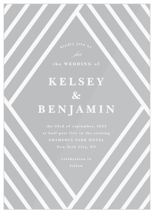 Modern Overlap Clear Wedding Invitations