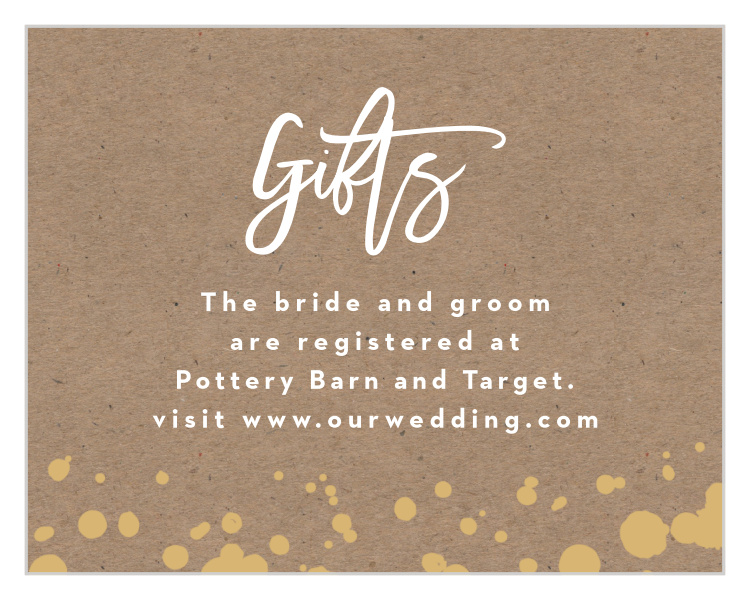 Classic Kraft Registry Cards