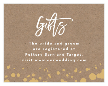 Classic Kraft Registry Cards