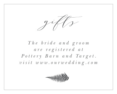 Love Fern Registry Cards