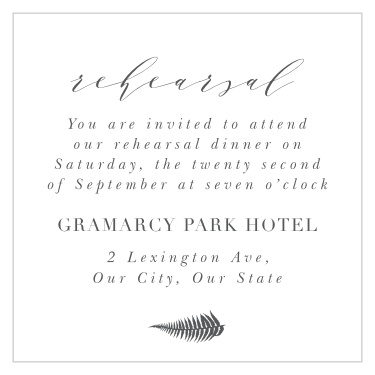 Love Fern Rehearsal Cards