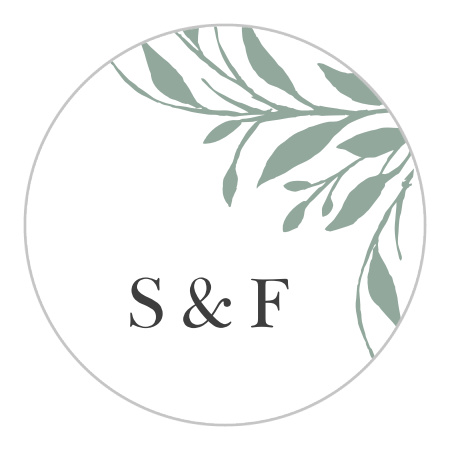 Rustic Sketch Wedding Stickers