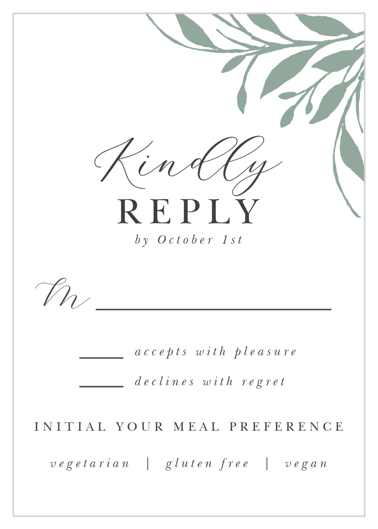 Rustic Sketch Response Cards
