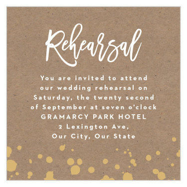 Classic Kraft Rehearsal Cards