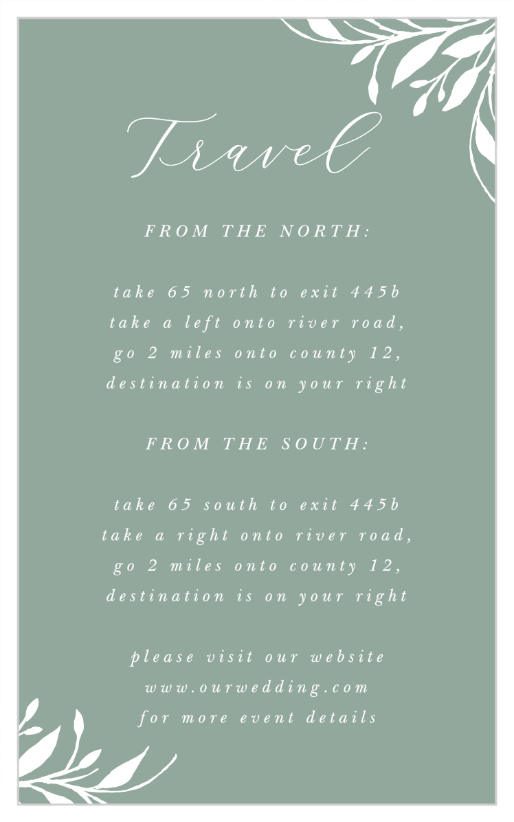 Rustic Sketch Direction Cards