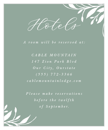 Rustic Sketch Accommodation Cards