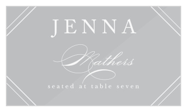 Keep your guests organized with our Criss Cross Clear Place Cards!