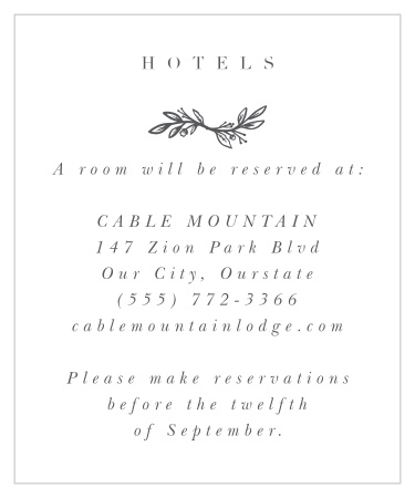 Mallow Ampersand Accommodation Cards