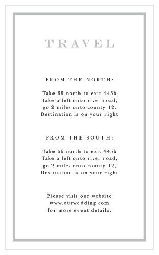 Monogram Square Direction Cards