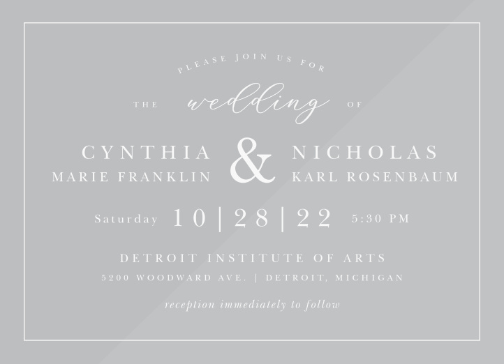Delicate Devotion Clear Invitations