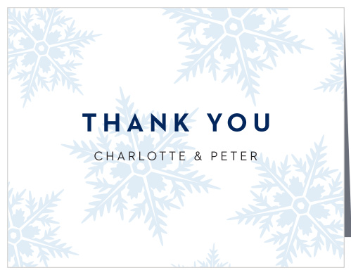 Stunning Snowflakes Wedding Thank You Cards