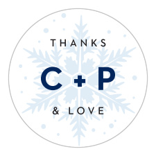 Share your wedding information in wintery wonder with our Stunning Snowflakes Wedding Stickers. 