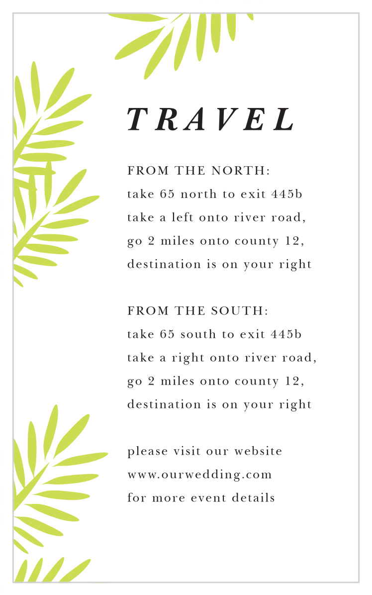 Frame of Fronds Direction Cards