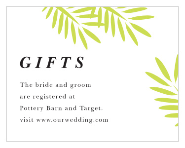 Frame of Fronds Registry Cards