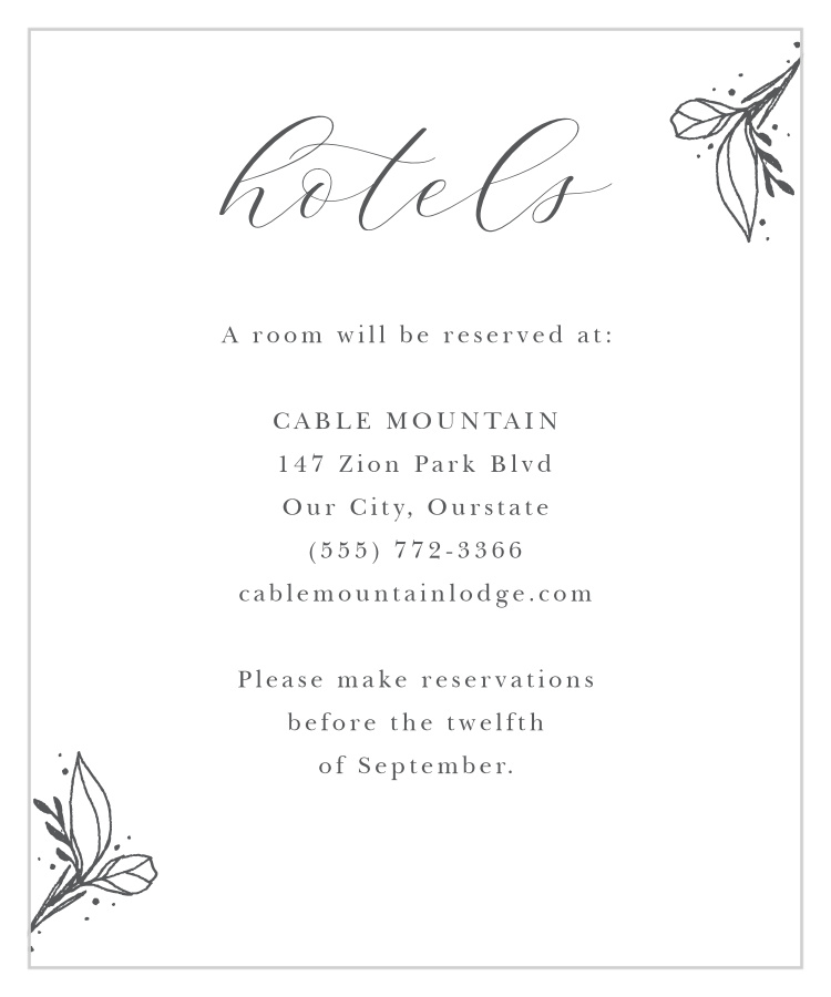 Tulip Wreath Accommodation Cards