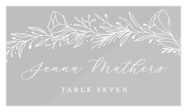 Our Tulip Wreath Clear Place Cards are the perfect way to keep your guests organized at your wedding celebrations!