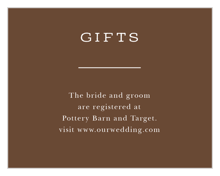 Rustic Tree Registry Cards