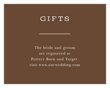 Rustic Tree Registry Cards