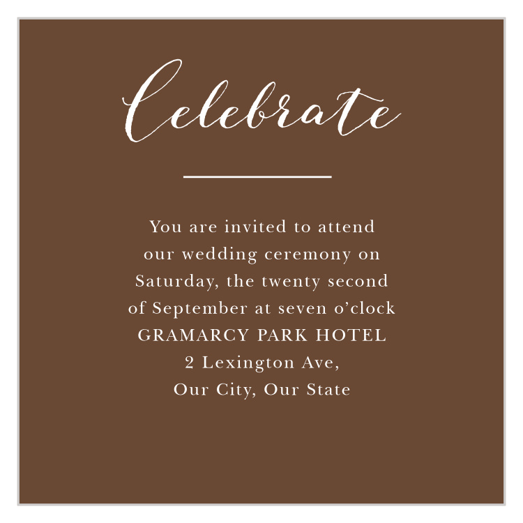 Rustic Tree Ceremony Cards