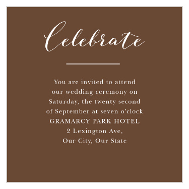 Rustic Tree Ceremony Cards