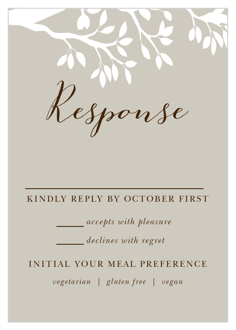 Rustic Tree Response Cards